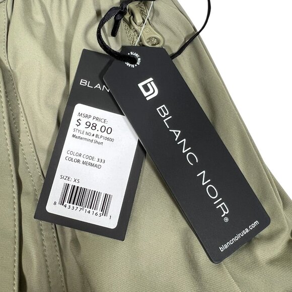 Blanc Noir Womens Mermaid Green Zipped Pocket Utility Belted Shorts Size XS - Picture 10 of 13